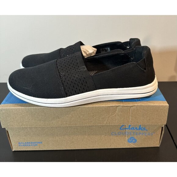 Clarks Shoes - NIB Clarks Breeze Vibe Loafer Women's Black Slip-On Comfort Size 8 M